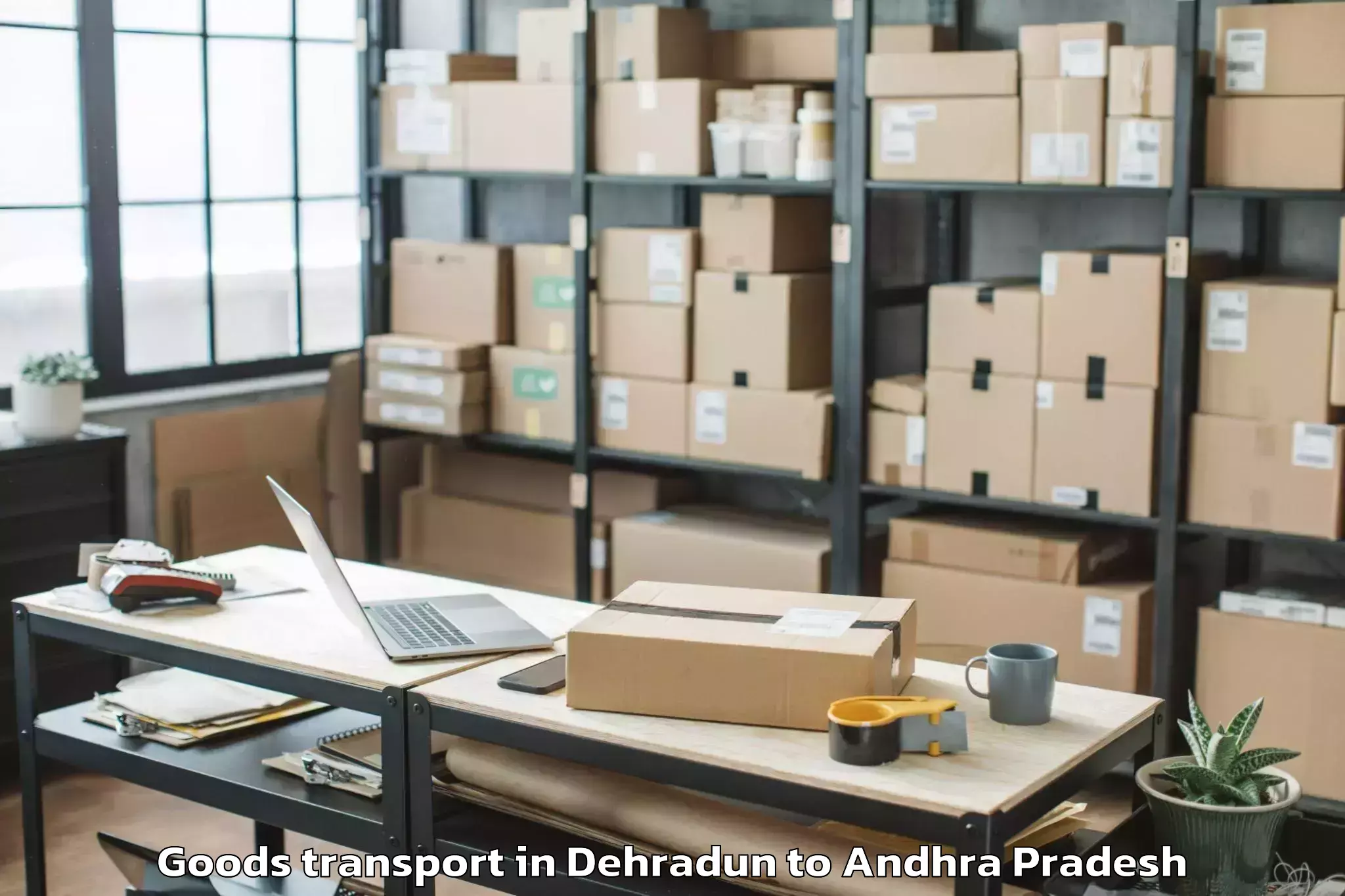 Discover Dehradun to Konthamuru Goods Transport